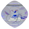 SWAROVSKI 5180 Double Hole Square Bead 8mm Crystal AB